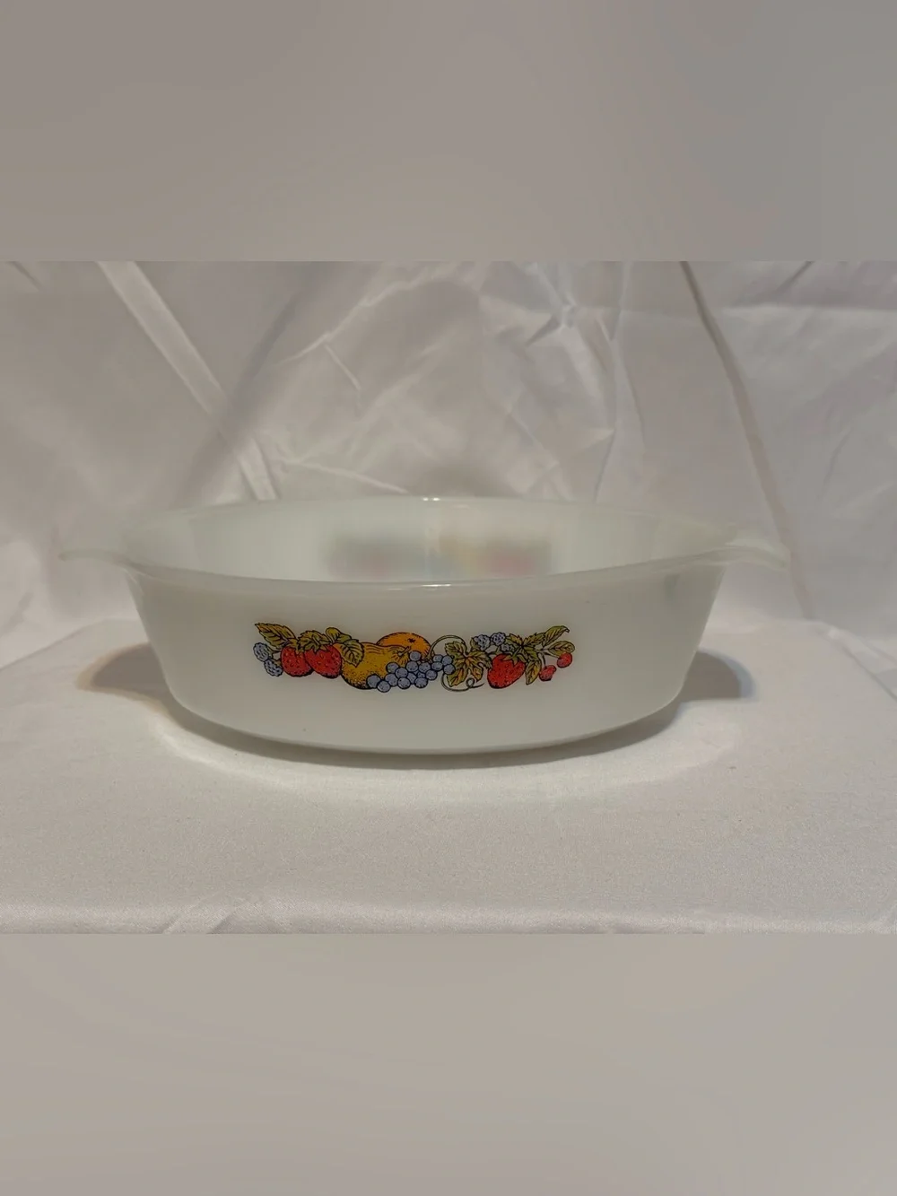 Fire King Natures Bounty Casserole Dish.